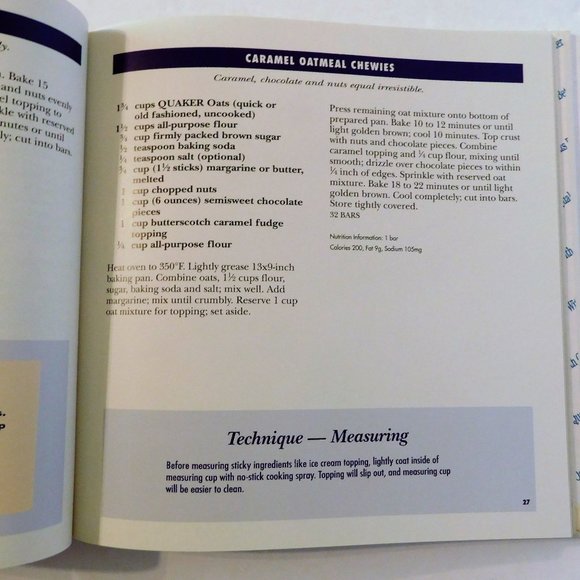 Bake It Better with Quaker Oats Cookbook 1995 Over 50 Recipes Hardcover - Picture 5 of 7